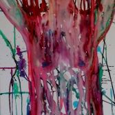 37 -the price of beauty - inkt op canvas - 40x120 - 2018