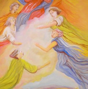 38 - divine  support of the woman - olieverf op canvas - 60 x 80 - 202