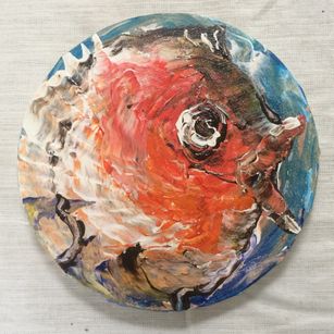 acrylverf op canvas - diameter 19 cm - 2016