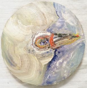 acrylverf op canvas - diameter 19 cm- 2016