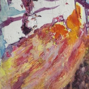aquarel en tempera op canvas en gips en olieverf - 24x30- 2015