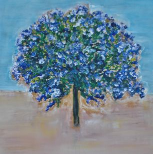 blue ginger - aquarelverf en acrylverf op canvas - 60x80 - 2016