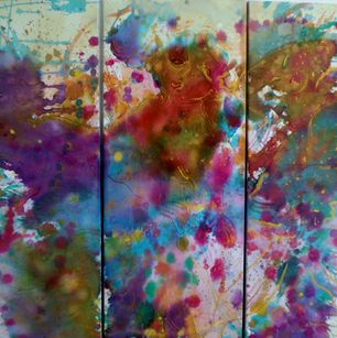 drievuldigheid - inkt op canvas - 3x40x120 -  2016